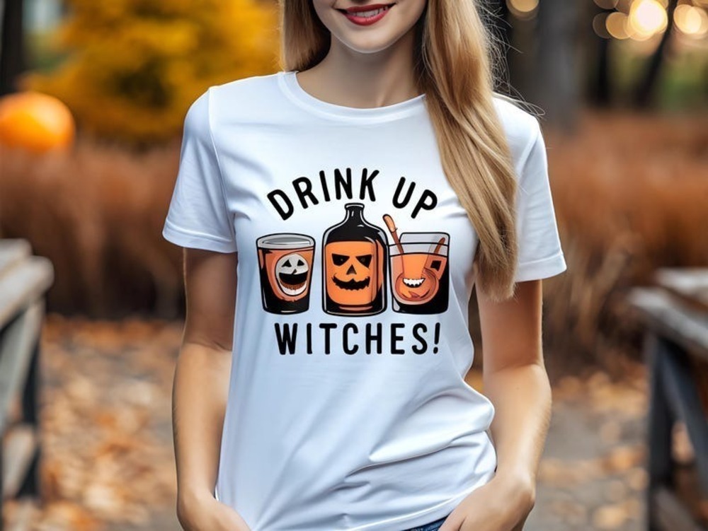 Witchy Vibes Drink Up Witches Halloween T-Shirt Party Tee Drink T Shirt